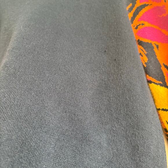 Jodiful Women’s Floral Balloon Sleeve Sweater S Colorblock Navy Pink Mock Neck - Picture 10 of 11